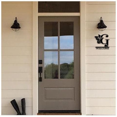 Targa Da Parete Con Monogramma A Farfalla Nera In Metallo Per Decorazioni Interne Ed Esterne - Foto 5