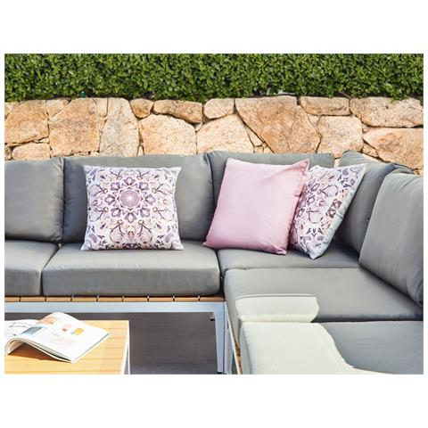 Set Di 3 Cuscini Da Esterno Sammit Trama Orientale 45 X 45 Cm Multicolore - Foto 1