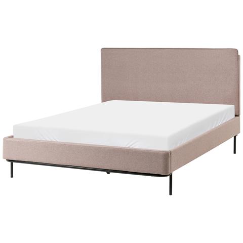Letto Tessuto Corio 140 X 200 Cm Tortora - Foto 2