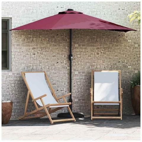 Ombrello da giardino Rosso bordò 294 x 150 x 224 cm Tessuto - Foto 2