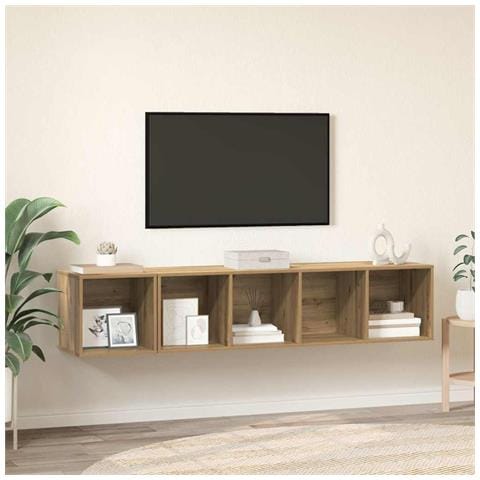 Set di mobili TV 2 pcs rovere artigianale 37 x 37 x 142.5 cm - Foto 2