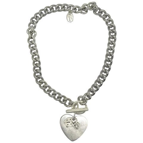 Choker Con Chiusura A Cuore E Ciondoli A Catena - Foto 1