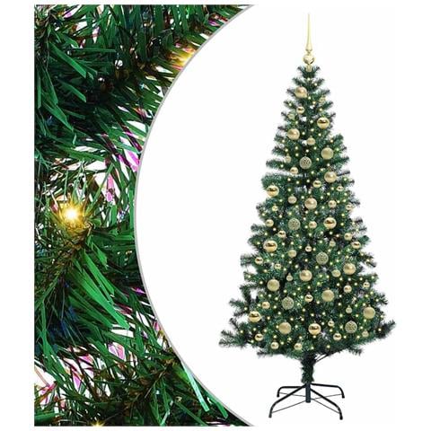 Albero di Natale artificiale con luci integrate Verde 210 cm - Foto 1
