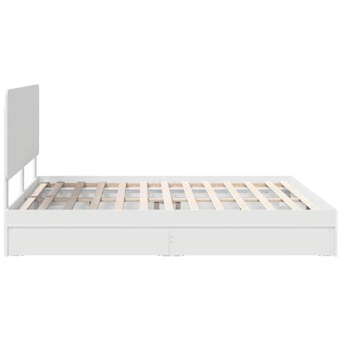 Letto con Contenitore Bianco 180 x 200 cm Legno multistrato - Foto 9