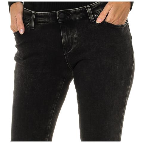 Pantaloni Lunghi In Denim Stretch Da Donna 6y5j06-5d26z - Foto 2