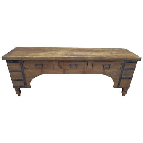 Mobile Basso Artigianale In Legno 165-175x45x57h Cm - Foto 2