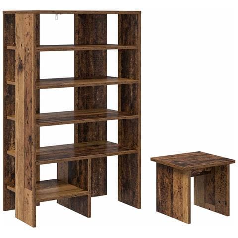 Mobile per scarpe 2 pcs Legno vecchio Legno multistrato - Foto 1
