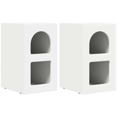 Comodino 2 pcs Bianco 29,5 x 33,5 x 50 cm Legno multistrato - Foto 1