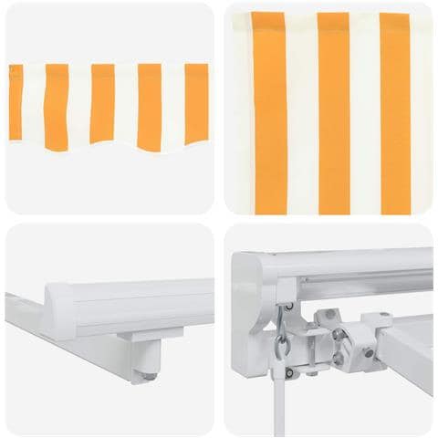 Cornice per Tenda Manuale con LED Giallo e Bianco 2,5 x 2 m - Foto 9
