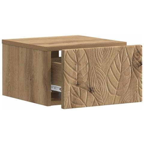 Mobiletto da notte a muro Rovere Artigianale 49 x 34,5 x 20 cm - Foto 2