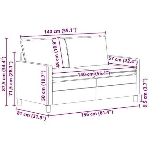 Set di divani 2 pz Grigio Scuro Tessuto - Foto 9