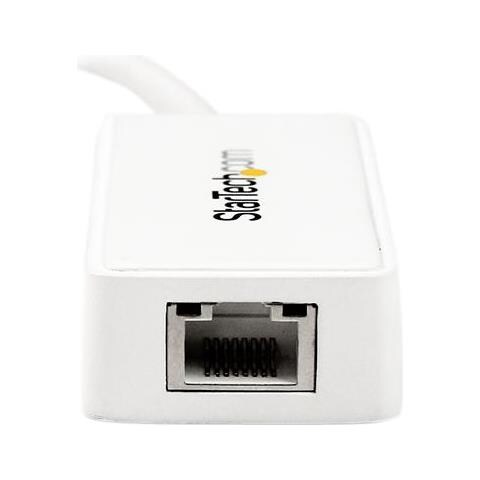Adattatore USB 3.0 a Ethernet Gigabit NIC con porta USB - Bianco - Foto 4