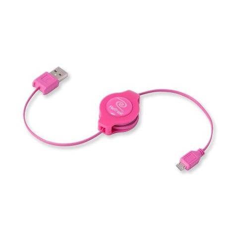 Cavo Usb 2.0 A Micro 5-pin Retrattile Rosa Eucablemicpk 816983011120 - Foto 1