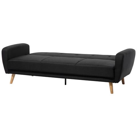 Divano Letto A 3 Posti In Tessuto Nero Florli - Foto 17