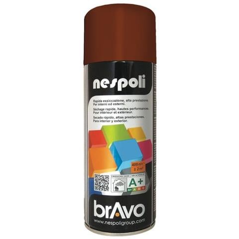 Smalto Spray Acrilico Rapida Essicazione Marrone Noce - Ral 8011 Lucida 400 Ml Bravo - Foto 1