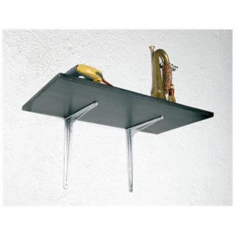 Set Di 10 Staffe Con Profilo A T Per Mensole, In Alluminio 250 X 300 Mm / 1 Pezzo - Foto 3