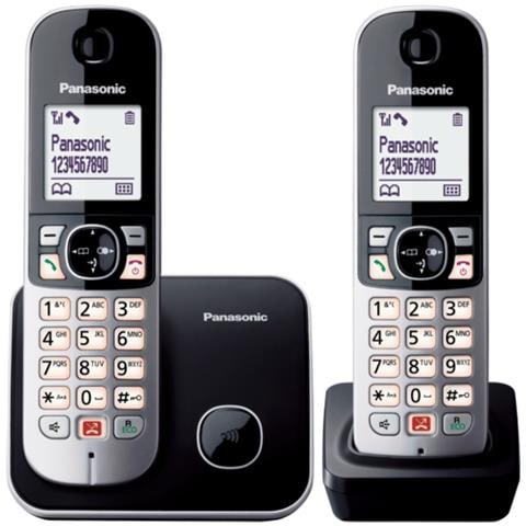 KX-TG6852JTB Telefono DECT Identificatore di Chiamata Nero e Grigio - Foto 1