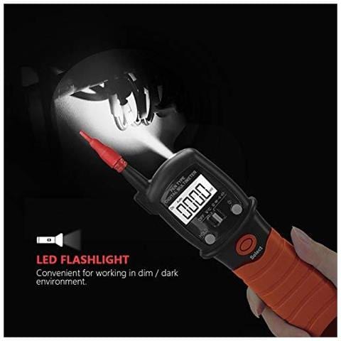 Holdpeak Hp-38b Multimetro Digitale Pen Tipo Multimetro Ac Dc Tensione Meter Tester Di Resistenza Di 2000 Conteggi Per La Misurazione Del Voltmetro Resistenza Diodo Tester Con Data Hold Retroilluminazione E Torcia Elettrica. - Foto 2