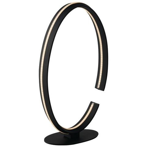 Lampada Da Tavolo Circolare A Led Integrata, Nera, 4000k - Foto 1