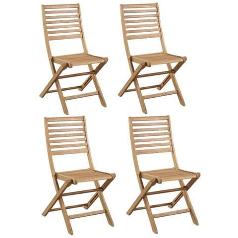 Set Di 2 Sedie Da Giardino Pieghevoli In Acacia Fsc - 47 X 57,5 X H. 89,5 Cm - Foto 1