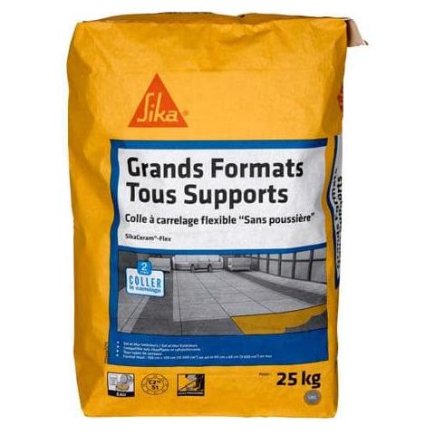Adesivo Speciale Per Piastrelle Di Grande Formato (c2s1-et) - Sika Sikaceram Flex - Grigio - 25kg - Foto 1