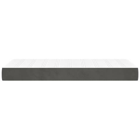 Materasso A Molle Grigio Scuro 80x200x20 Cm In Velluto - Foto 2