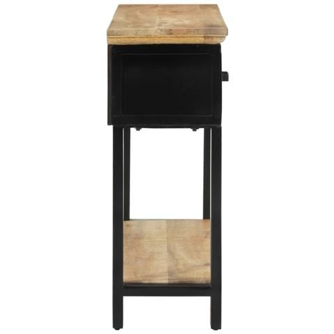 Tavolo Consolle 110x30x75 Cm In Legno Massello Grezzo Di Mango - Foto 10