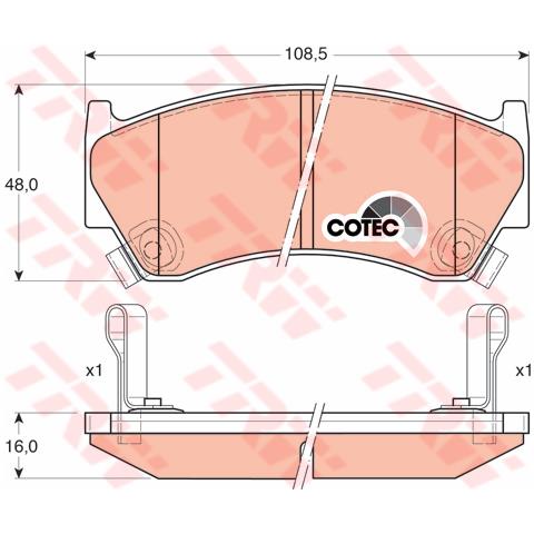 Pattini Freno Nissan Almera I Hatchback (n15) 1.6 Gdb3180 - Foto 1