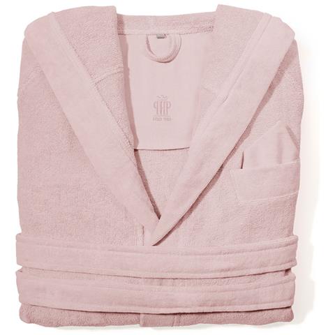 Accappatoio Con Cappuccio E Tasche In Spugna Mod. Joy Tinta Unita Rosa M-l Rosa - Foto 1
