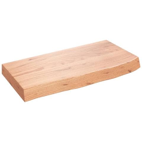 Piano Bagno Marrone 60x30x (2-6) cm Legno Massello Trattato - Foto 1