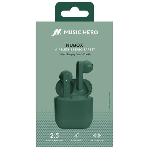 Nubox Auricolare True Wireless Stereo (TWS) In-ear Musica e Chiamate USB tipo-C Bluetooth Verde - Foto 2