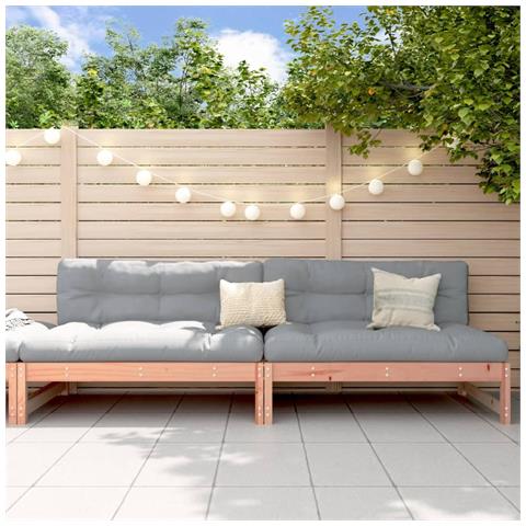 Divani Centrali Giardino 2pz 120x80cm Legno Massello Douglas - Foto 1