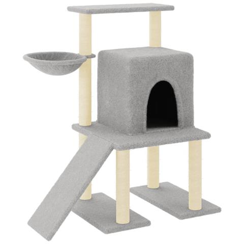 Albero Per Gatti Con Tiragraffi In Sisal Grigio Chiaro 96,5 Cm - Foto 1
