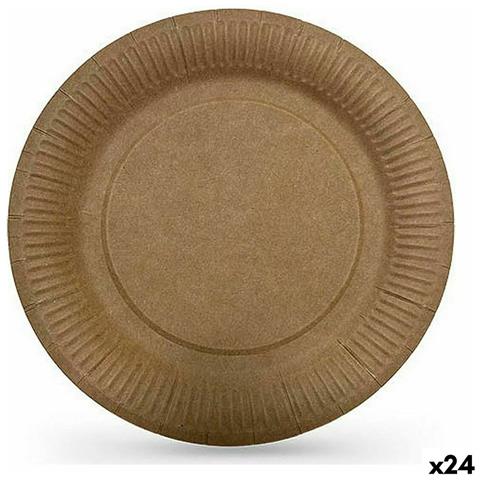 Set Di Piatti Algon Monouso Carta Kraft 12 Pezzi 18 Cm (24 Unità) - Foto 1