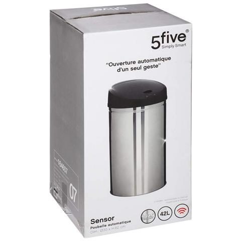 Secchio Per La Spazzatura 5five Acciaio Inossidabile 42 L Cromato - Foto 6