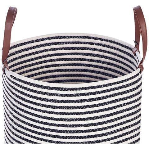 Cesta Cotone Bianco E Nero 42 Cm Ichka - Foto 2