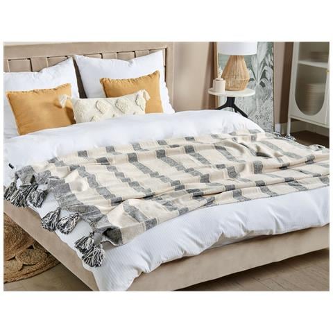 Coperta Cayir Cotone 130 X 170 Cm Beige - Foto 1