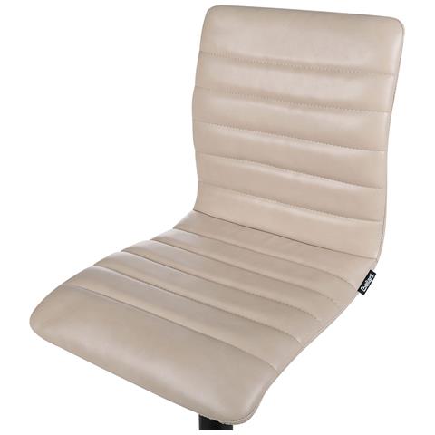 Set Di 2 Sedie Alte Lucerne Pelle Sintetica Beige Chiaro - Foto 13