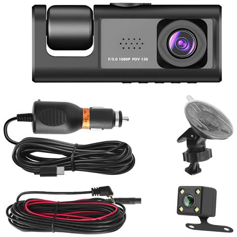 Dashcam Parabrezza Anteriore Posteriore Interno 1080p Led 2 Pollici - Foto 5