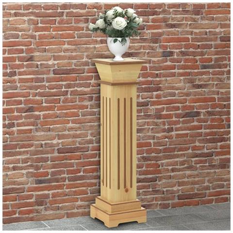 Piedistallo Per Piante Quadrato Classico Legno 17x17x66 Cm Mdf - Foto 1