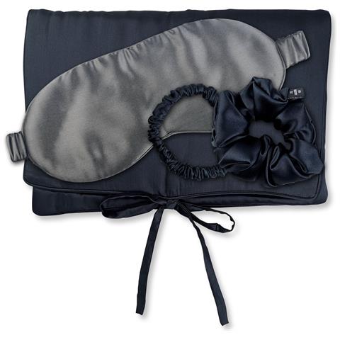 Travel Set Hair Borsa Di Seta, Maschera Per Dormire, Scrunchie S & Scrunchie M - Foto 1