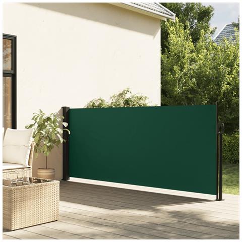 Tenda Da Sole Laterale Retrattile Verde Scuro 120x500 Cm - Foto 1