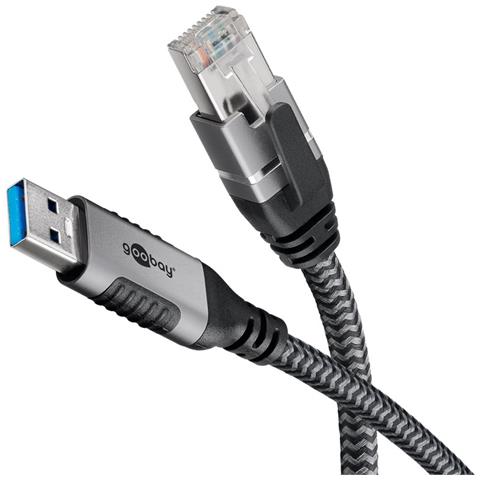 70299 adattatore per inversione del genere dei cavi USB A RJ-45 Nero, Argento - Foto 1