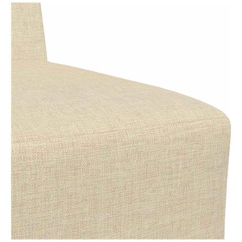 Divano Sedia Crema 55 cm in Tessuto - Foto 8