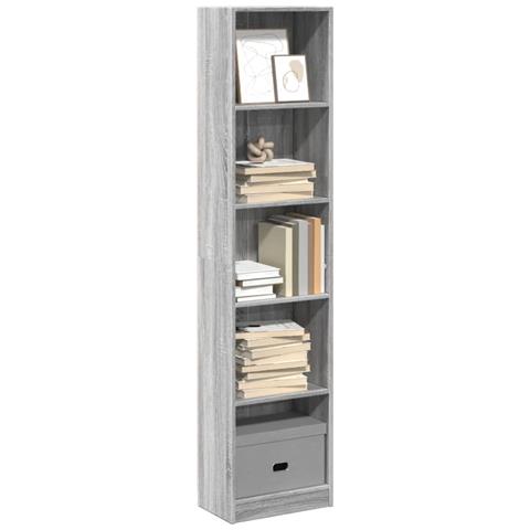 Libreria Grigio Sonoma 40x24x176 Cm In Legno Multistrato - Foto 1