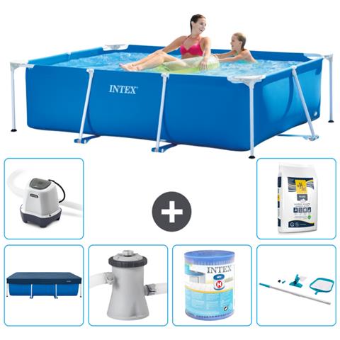 Piscina Fuori Terra - Rettangolo - 220x150x60 Cm - Blu - Include Accessori Coordinati A27 - Foto 1