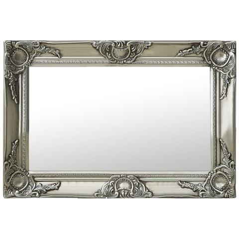 Lusso Casadino -  Specchio Da Parete Stile Barocco 60x40 Cm Argento - Foto 2