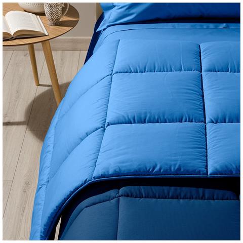 Trapunta Bicolor In Cotone Colore Blu Misura Piazza E Mezza - Foto 5