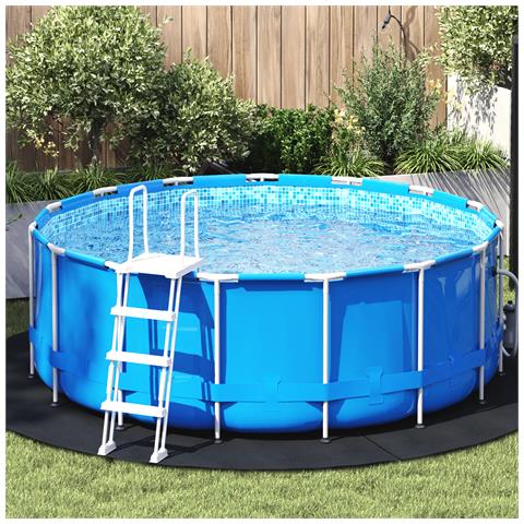 Copertura rotonda piscina Nera Polietilene Ø 244 cm Impermeabile - Foto 2
