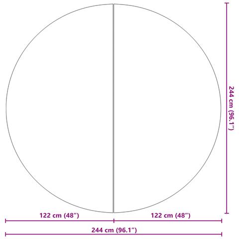 Copertura rotonda piscina Nera Polietilene Ø 244 cm Impermeabile - Foto 7
